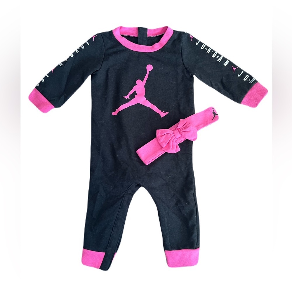 🔥HOST PICK 🔥Air Jordan Kids Romper Set - Black and Pink